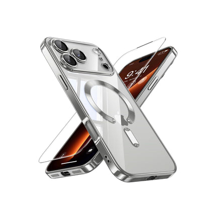 iPhone 17 Pro Max Case for Magsafe Anti-Yellowing [Full Lens Protection with Built-in Camera Film] Military Grade Drop Protection,Thin Slim Cover