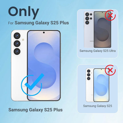 Galaxy S25 Plus, Premium Shiny Bling Glitter Loving Heart Book Flip Stand Wallet Card Phone Case + FREE 6D Tempered Glass Screen Protector