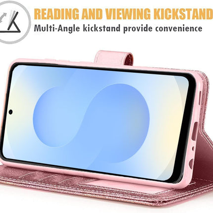 Rose gold phone case with multi-angle kickstand feature on a white background  for Samsung S24