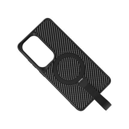 Galaxy S26 Ultra Hold and Stand Case  Black phone case with a unique design on a white background