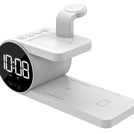5-IN-1 Wireless Charging Dock with Clock (12-Months Warranty)