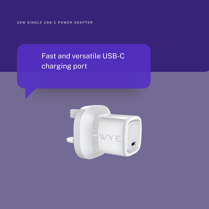 25W Single USB-C Power Adapter (12-Months Warranty)