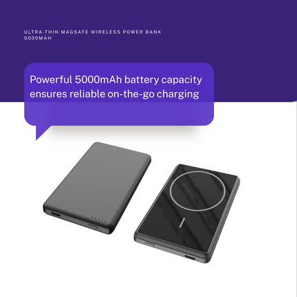 Ultra-Thin Magsafe Wireless Power Bank 5000mAh (12-Months Warranty)