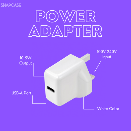 10.5W USB-A Power Adapter 2.1A (12 Months Warranty)
