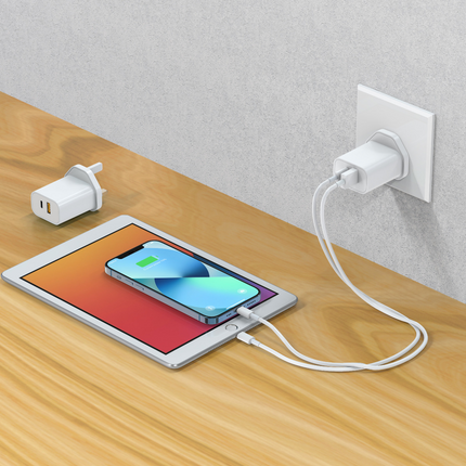 20W Power Adapter with USB-A & USB-C Ports (12 Months Warranty)