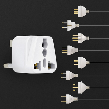 Multiple Sockets to UK Plug Travel Adapter (12 Months Warranty)