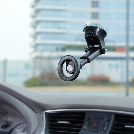 In-Car Magnetic Dashboard & Windshield Phone Holder – MagSafe Open-Ring Mount, Telescopic Extending Arm, PopSocket & Ring Holder Compatible, Suction Cup