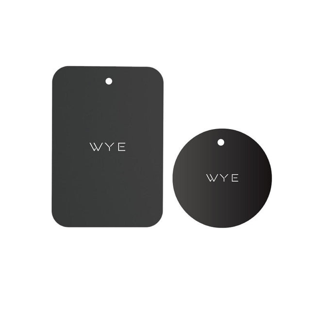 Magnetic Mounting Plates for Phones – 2-Pack Metal Plates (Rectangle + Circle) with 3M Adhesive for Magnetic Car Phone Holders, Ultra-Thin, Universal Fit for iPhone Samsung Pixel Huawei – Inside Case or Direct Stick – Matte Black