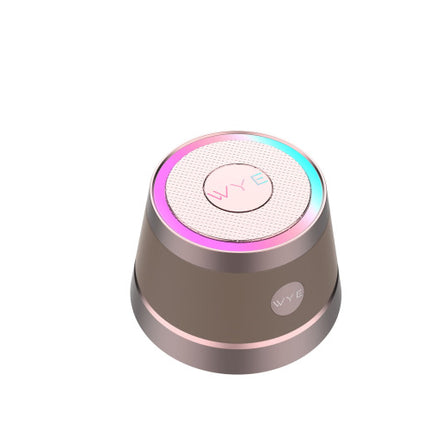 Magnetic Wireless Bluetooth Speaker with RGB Ring Light – Mini Portable Speaker, Magnetic Base, TWS Stereo Pairing, Hands-Free Calling, USB-C Charging, Premium Metal Conical Design