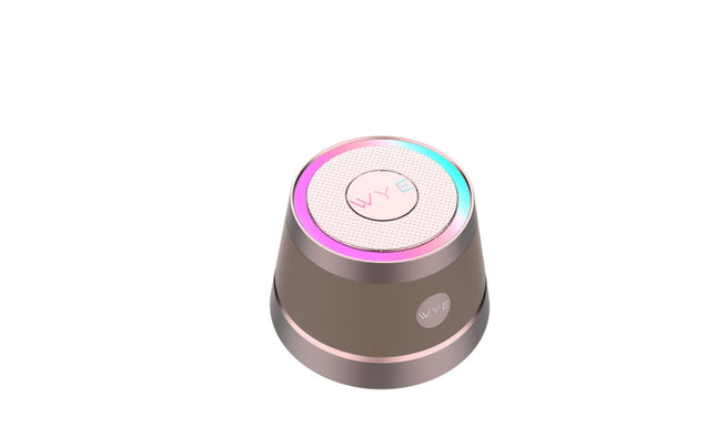 Magnetic Wireless Bluetooth Speaker with RGB Ring Light – Mini Portable Speaker, Magnetic Base, TWS Stereo Pairing, Hands-Free Calling, USB-C Charging, Premium Metal Conical Design