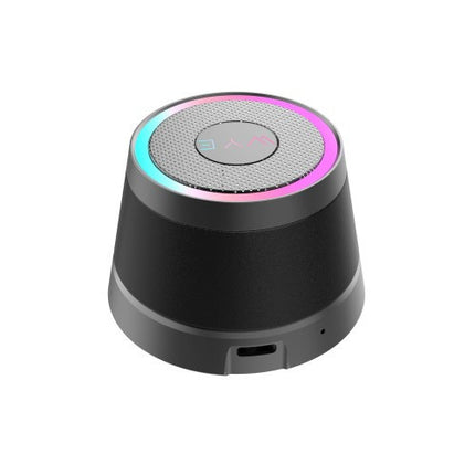 Magnetic Wireless Bluetooth Speaker with RGB Ring Light – Mini Portable Speaker, Magnetic Base, TWS Stereo Pairing, Hands-Free Calling, USB-C Charging, Premium Metal Conical Design