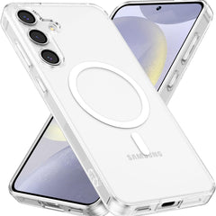 Samsung phone case with magnetic ring holder on a white background for Samsung S25