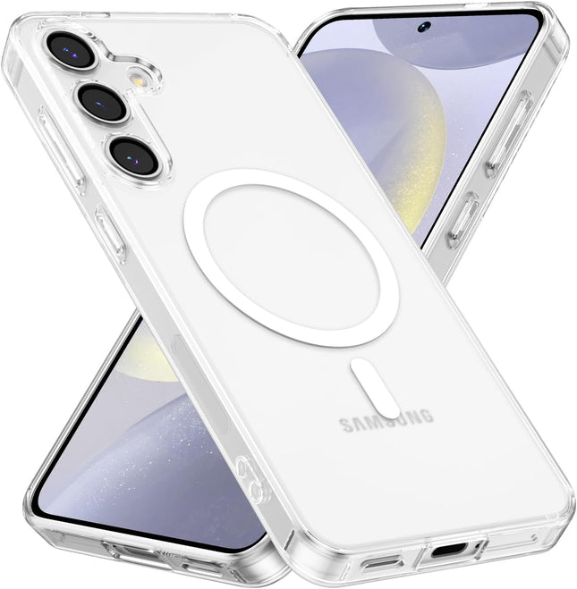 Samsung phone case with magnetic ring holder on a white background for Samsung S25