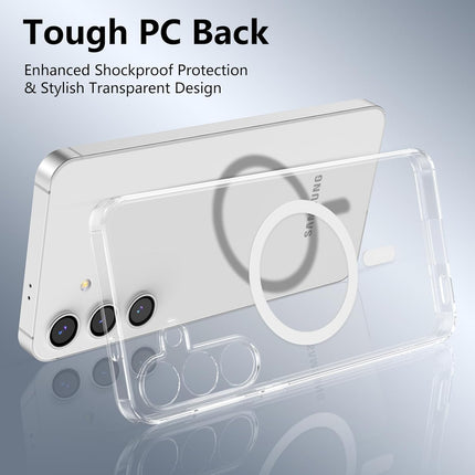 Phone case with 'Tough PC Back' text on a gray background for Samsung S25