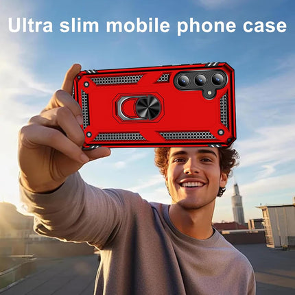 Samsung Galaxy S25 5G Phone Case with 1 Screen Protectors, Galaxy S25 Case with 360-Degree Ring Holder Stand Military Cases