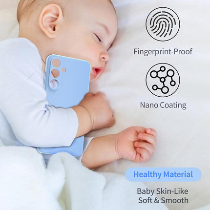 Samsung Galaxy S25 Liquid Silicone Case, Soft-Touch Baby-Skin Shockproof Dustproof Antiskid Full Body Armour Phone Cover with Microfiber Lining for Galaxy S25 + FREE 6D Tempered Glass Screen Protector