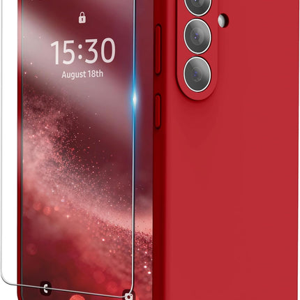 for Samsung S24 Silicone Case Red Color