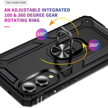Phone case with an adjustable ring holder and text highlighting features for Samsung S25 Edge
