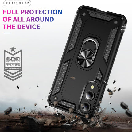 Rugged phone case with military-grade protection features on a white background for Samsung S25 Edge