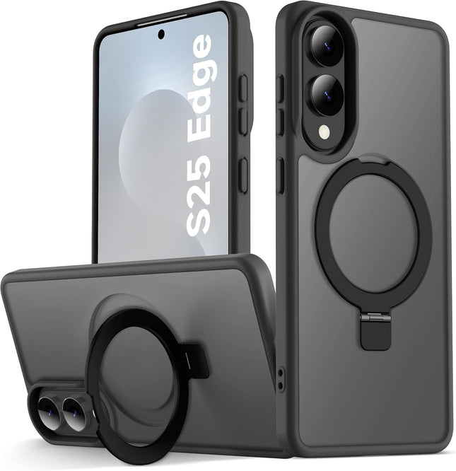 Phone case with ring holder for Samsung S25 Edge on a white background for Samsung S25 Edge