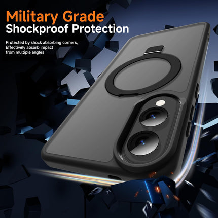 Phone case with shockproof protection features on a dark background for Samsung S25 Edge