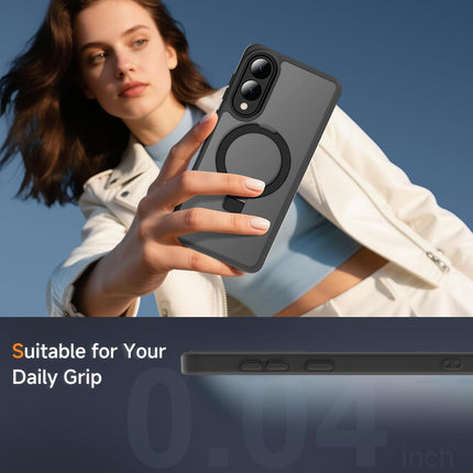 Person holding a phone with a case, suitable for daily grip, against a clear blue sky for Samsung S25 Edge