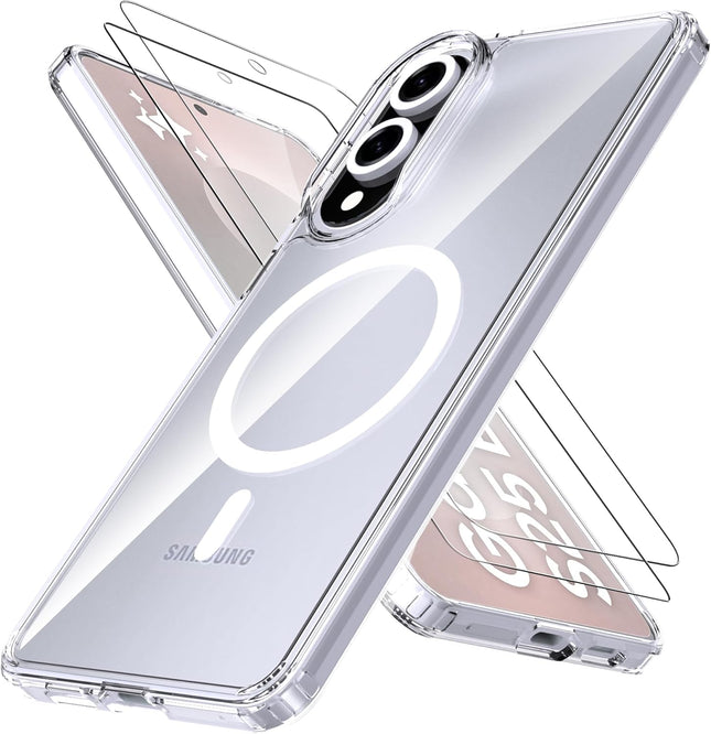 Samsung phone case with screen protector on a white background for Samsung S25 Edge