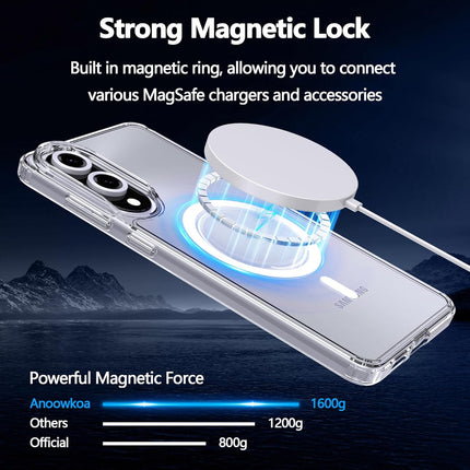 Phone case with magnetic lock feature on a dark background for Samsung S25 Edge
