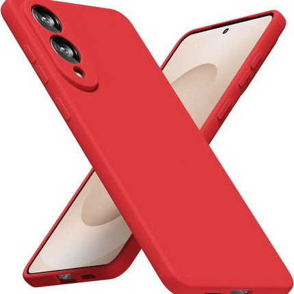 Red phone case on a white background for Samsung S25 Edge
