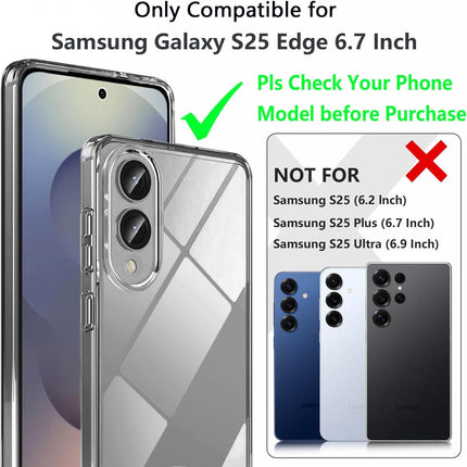 Phone case compatible with Samsung Galaxy S25 Edge 6.7 Inch, with compatibility check instructions.