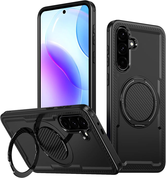 Samsung Galaxy S25 FE 5G, 360° rotating bracket supports wireless charging,shockproof ultra-thin military grade