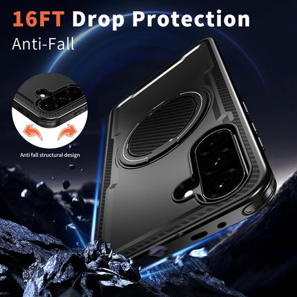 Phone case with 16FT drop protection feature on a dark background for Samsung S25 FE