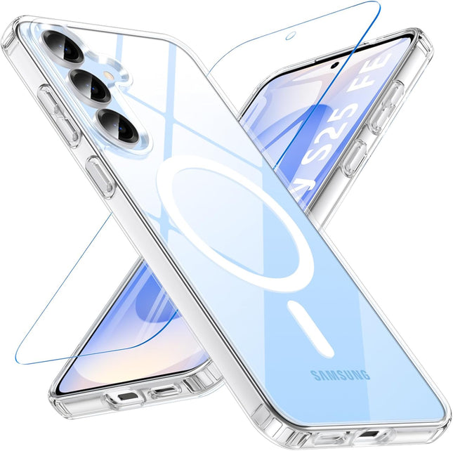 Samsung phone case with screen protector on a white background for Samsung FE