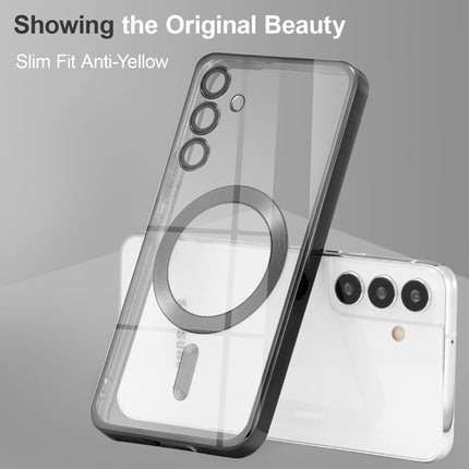 Phone case with ring holder on a gray background for Samsung S25 FE