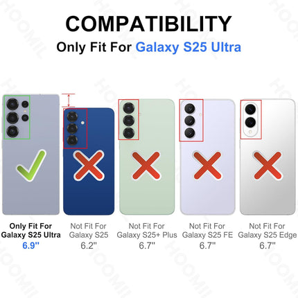 Samsung Galaxy S25 Ultra Case 6.9" Crystal Clear Transparent TPU Shockproof Drop-Proof Four-Corner Air Cushion Ultra-Thin Ultra-Light Wireless Charging Washable Protective Cover + FREE 6D Tempered Glass Screen Protector