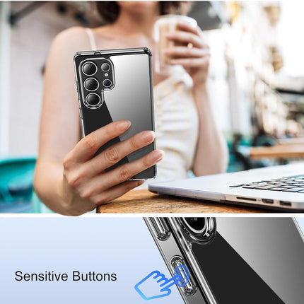 Samsung Galaxy S25 Ultra Case 6.9" Crystal Clear Transparent TPU Shockproof Drop-Proof Four-Corner Air Cushion Ultra-Thin Ultra-Light Wireless Charging Washable Protective Cover + FREE 6D Tempered Glass Screen Protector