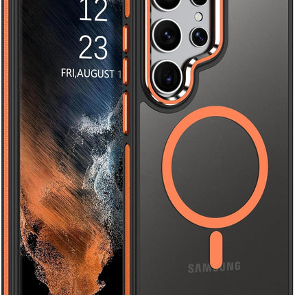 Samsung Galaxy S25 Ultra Case MagSafe Compatible Magnetic Translucent Matte Slim Shockproof Cover Anti-Fingerprint Anti-Slip TPU 1.5mm Raised Bezel Drop Protection + FREE 6D Tempered Glass Screen Protector