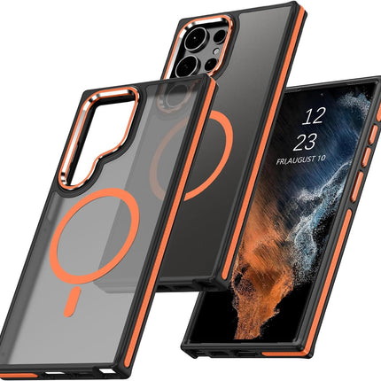 Samsung Galaxy S25 Ultra Case MagSafe Compatible Magnetic Translucent Matte Slim Shockproof Cover Anti-Fingerprint Anti-Slip TPU 1.5mm Raised Bezel Drop Protection + FREE 6D Tempered Glass Screen Protector