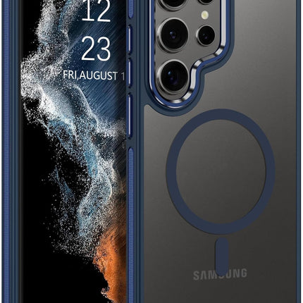 Samsung Galaxy S25 Ultra Case MagSafe Compatible Magnetic Translucent Matte Slim Shockproof Cover Anti-Fingerprint Anti-Slip TPU 1.5mm Raised Bezel Drop Protection + FREE 6D Tempered Glass Screen Protector