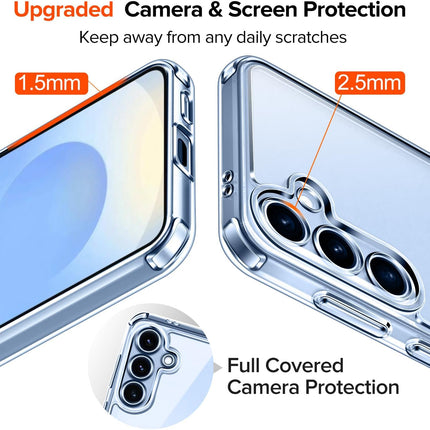 Samsung Galaxy S25+ 5G / S25 Plus 5G with 1 Pack Tempered Glass Screen Protector, [Military Grade Protection] Slim Phone Bumper Cover Clear [Anti-Scratch] [Non-Yellowing]