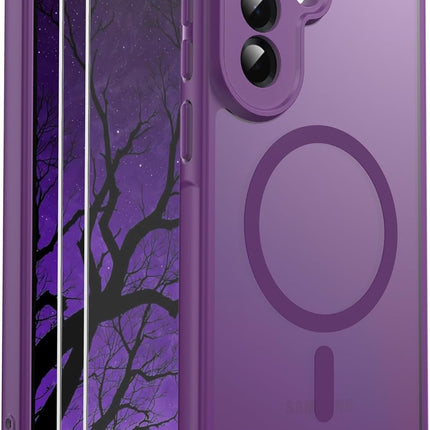 Samsung Galaxy S26 Plus Case Magnetic Shockproof, Full Camera Protection, Fit for MagSafe, with Screen Protector X1, Translucent Anti-Fingerprint Case