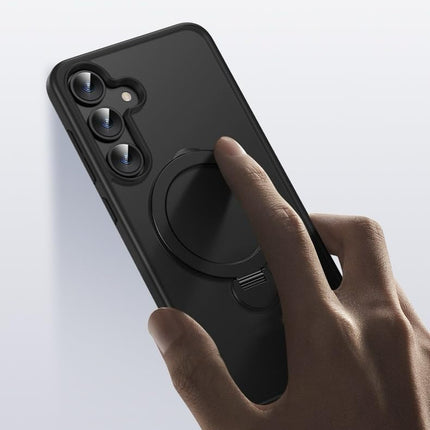 Samsung Galaxy S26 Plus frosted protective cover rotating bracket magnetic phone case + FREE 6D Tempered Glass Screen Protector