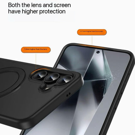 Samsung Galaxy S26 Plus frosted protective cover rotating bracket magnetic phone case + FREE 6D Tempered Glass Screen Protector