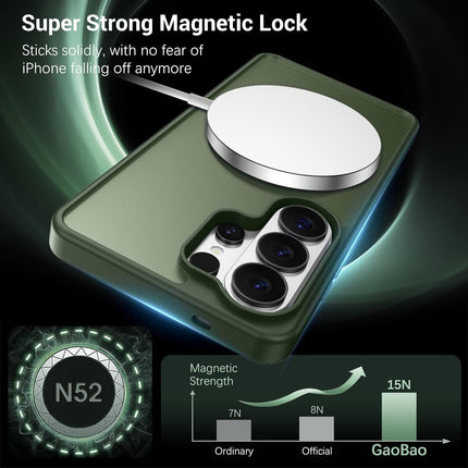 Samsung Galaxy S26 Ultra Case MagSafe Compatible | Military-Grade Drop Tested 18FT | Slim Shockproof Translucent Matte Cover | N52 Magnetic Lock | Camera Lens Protection + FREE 6D Tempered Glass Screen Protector