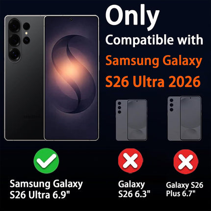 Samsung Galaxy S26 Ultra Case 2026 | Magnetic MagSafe Phone Case with Camera Lens Protector | 15FT Shockproof Drop Protection | Anti-Yellow Crystal Clear Cover + FREE 6D Tempered Glass Screen Protector