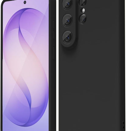 Smartphone with a black case on a white background for Samsung S26 Ultra