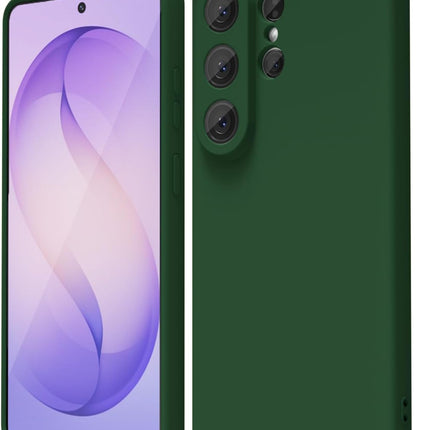 Green phone case on a white background
