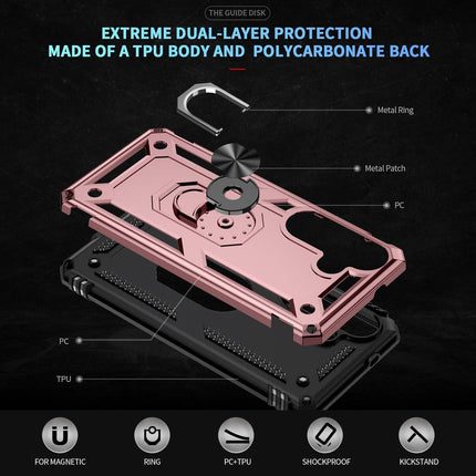 Samsung Galaxy S26+ Shockproof and Bumper Back Cases with Kickstand Function Protective Phone Cover + FREE 6D Tempered Glass Screen Protector