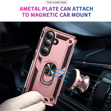 Samsung Galaxy S26+ Shockproof and Bumper Back Cases with Kickstand Function Protective Phone Cover + FREE 6D Tempered Glass Screen Protector