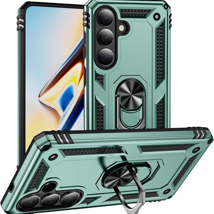 Samsung Galaxy S26+ Shockproof and Bumper Back Cases with Kickstand Function Protective Phone Cover + FREE 6D Tempered Glass Screen Protector
